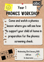 Year 1 Phonics Parental Workshop