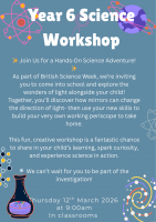 Year 6 Science Workshop